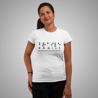 Camiseta feminina Braile