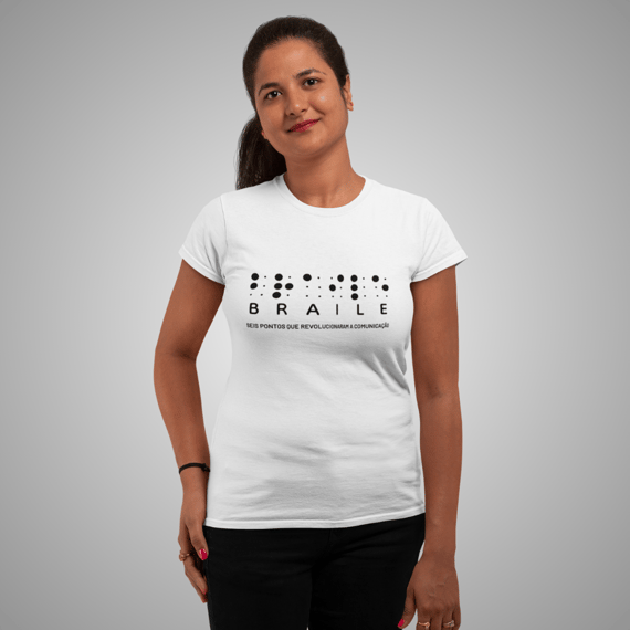 Camiseta feminina Braile