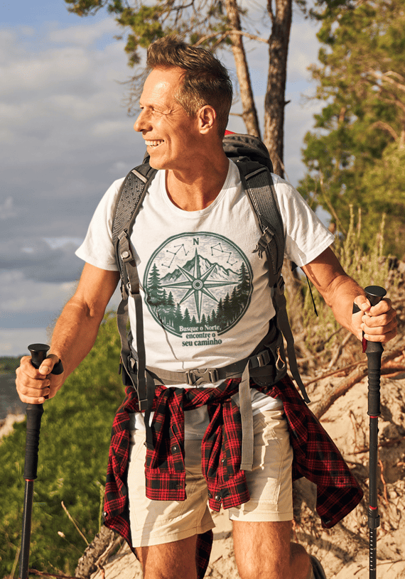 Camiseta Busque o Norte encontre o seu caminho