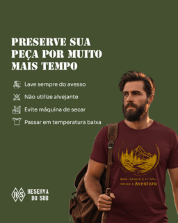 Nome do produtoCamiseta Onde termina a trilha começa a Aventura
