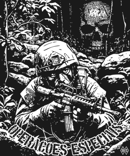 Nome do produtoCamiseta PELOPES - A Caveira está caçando