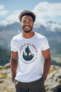 Nome do produtoCamiseta Ouça o silêncio, fale com a floresta