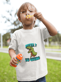 Camiseta Infantil T-Rex Amigável - Estilo Street Wear Jurássico para Pequenos Aventureiros