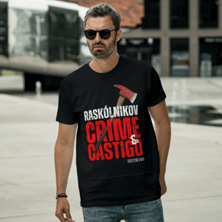 Nome do produto Camiseta Dostoiévski Crime e Castigo