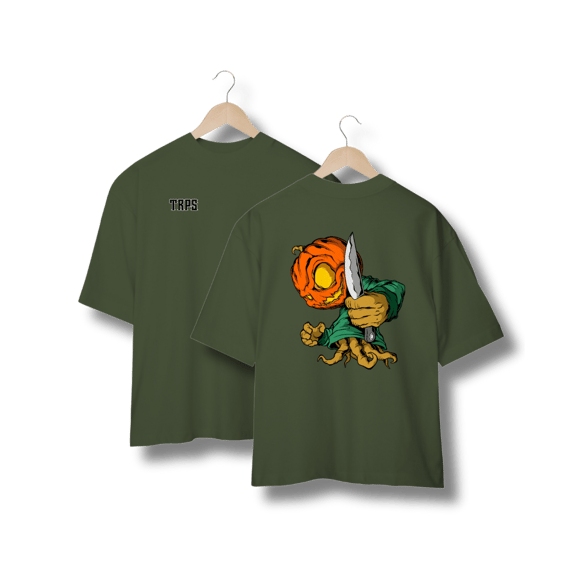 Knife in Pumpkin Oversized Back