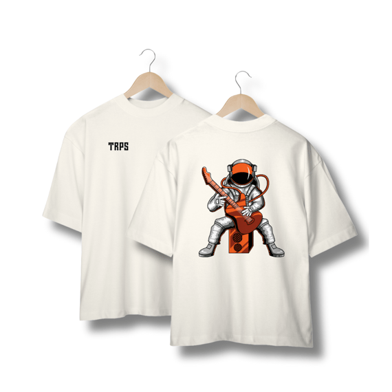 Astronaut Guitarist Oversized Back