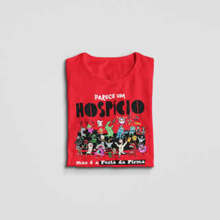 Nome do produto Camiseta Baby Look - Parece um Hospício Mas é a Festa da Firma