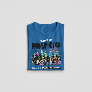 Nome do produto Camiseta Baby Look - Parece um Hospício Mas é a Festa da Firma