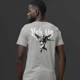 T-Shirt | Entre o Céu e o Caos - Cinza Mescla