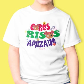 Camiseta Infantil Classic Cores Risadas Amizade