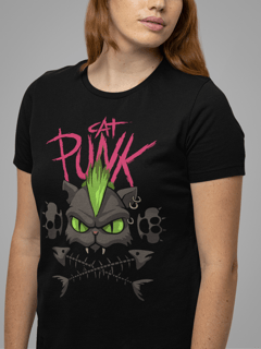 CAMISETA CAT PUNK