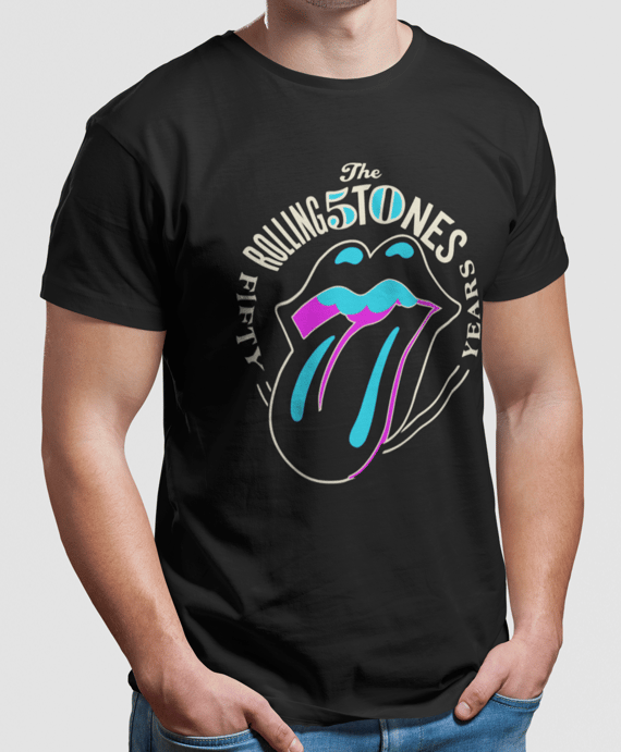 CAMISETA ROLLING STONES NEON