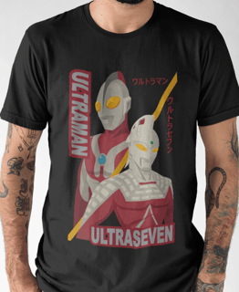 CAMISETA ULTRAMAN E ULTRASEVEN
