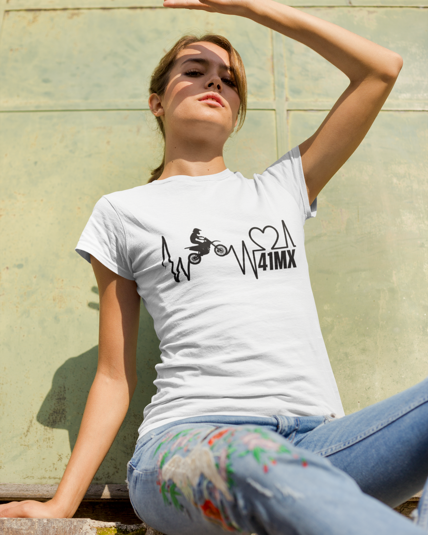 Camiseta Baby Look 41MX - Estampada Algodão Premium Estilo Motocross - 00022