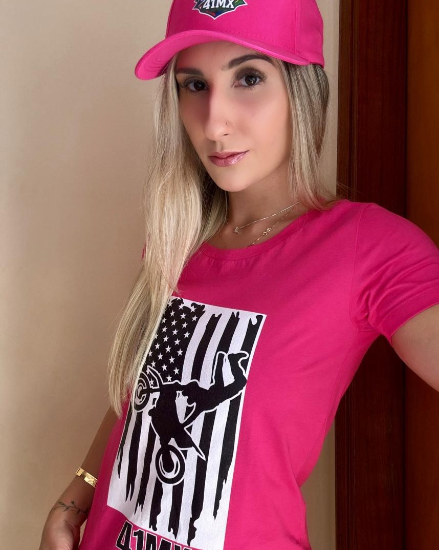 Camiseta Baby Look 41MX - Estampada Algodão Premium Estilo Motocross 00020