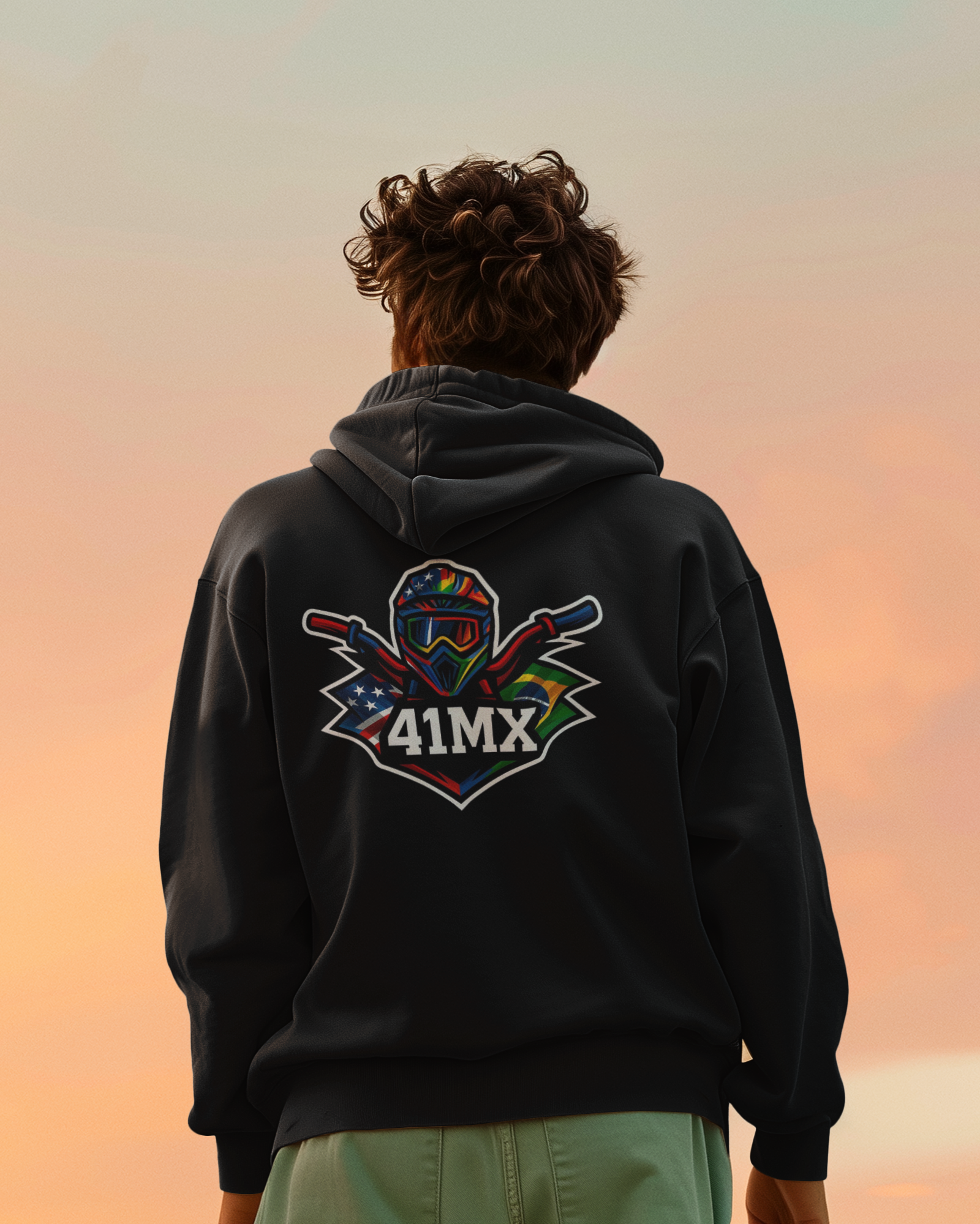 Moleton com Ziper 41MX Flanelado Unissex  – Várias Cores, Estilo Motocross, Casual - 00160
