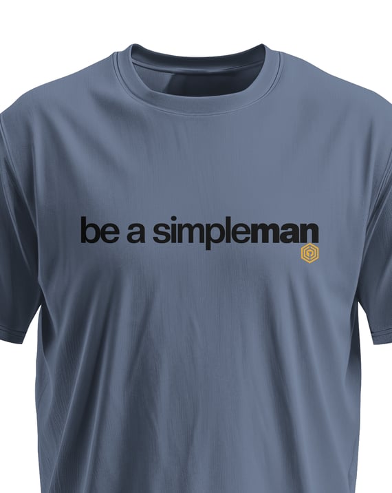 Seja um homem simples- tecido estonado