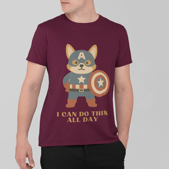 Camiseta Corgi América – I Can Do This All Day