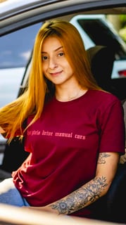 Nome do produtoCamiseta clássica - Hot Girls Drive Manual Cars