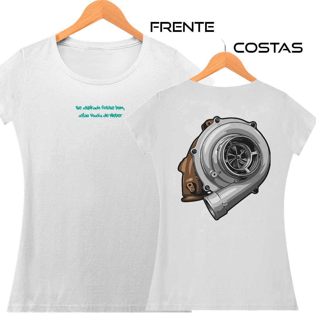Nome do produto: Camiseta Baby Long - Se aspirado fosse bom, avião voava de weber