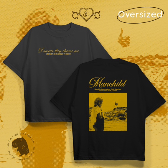 Camiseta Oversized They Choose Me Preto