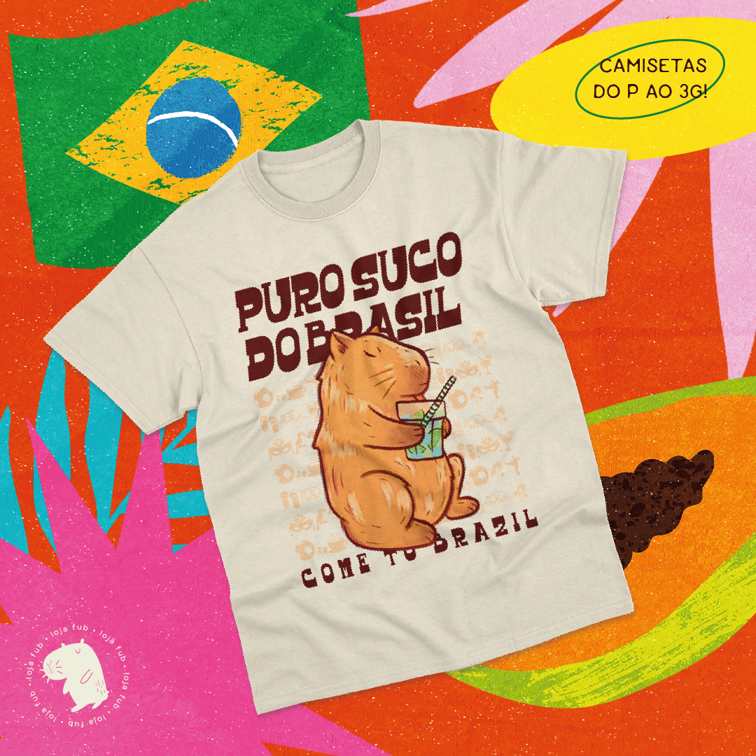 Nome do produto: Camiseta Puro Suco do Brasil