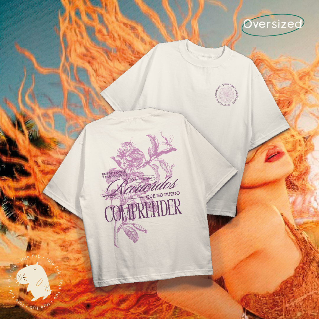 Nome do produto: Camiseta Oversized Estoy Aqui