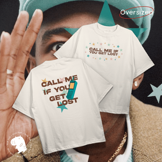 Camiseta Oversized Call Me If You Get Lost