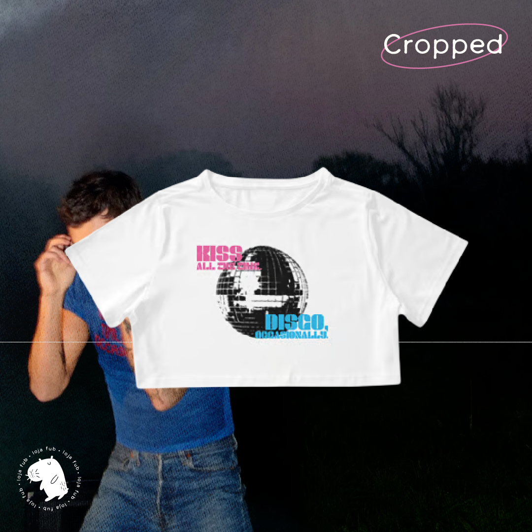 Nome do produto: Cropped Kiss & Disco