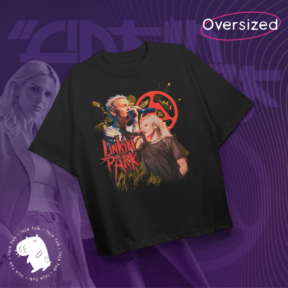 Camiseta Oversized Chester e Emily
