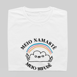 T- shirt Quality - Namastê / Sifudê - BRANCO 