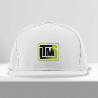Boné Aba Reta TMS - Estampa da Marca Estilizada Modelo 01 Escuro