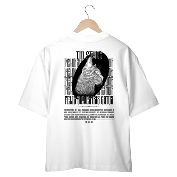 CAMISA OVERSIZED TM STYLE CAT BRANCA
