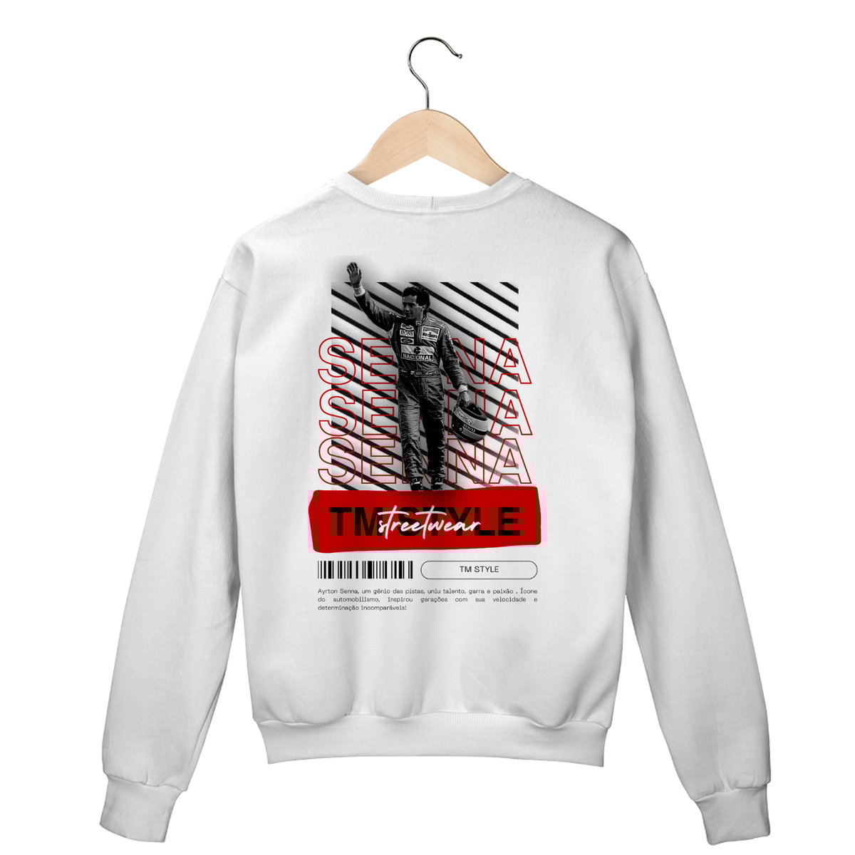 Nome do produto: Casaco Fechado Branco AYRTON SENNA