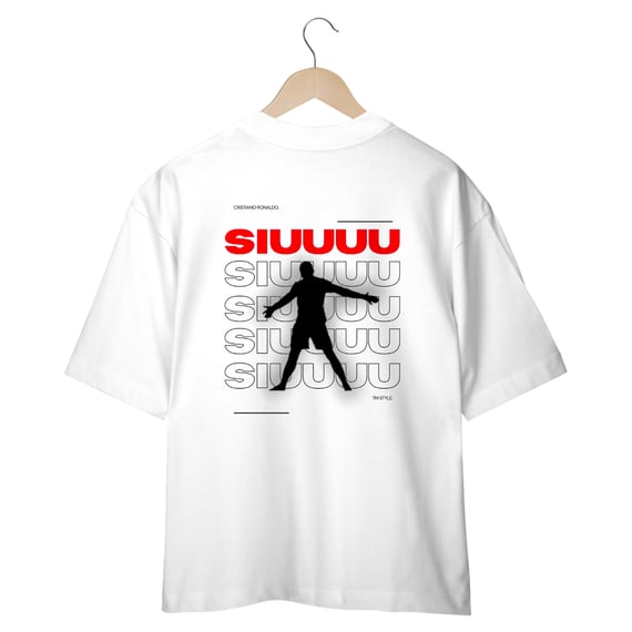 Camisa Oversized Branca CR7 SIUUUU
