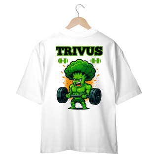Camiseta Oversized - Trivus Brócolis (Frente e Costas)