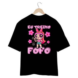 Camiseta Oversized - Trivus Florzinha Gym (Frente e Costas)