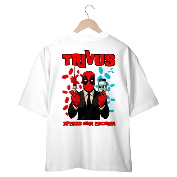 Camiseta Oversized - Trivus Deadpool (Frente e Costas)