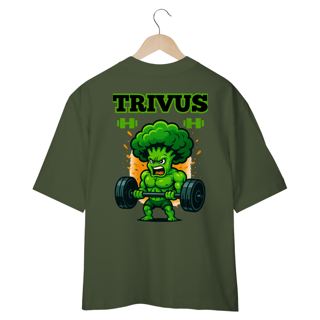 Nome do produtoCamiseta Oversized - Trivus Brócolis (Frente e Costas)