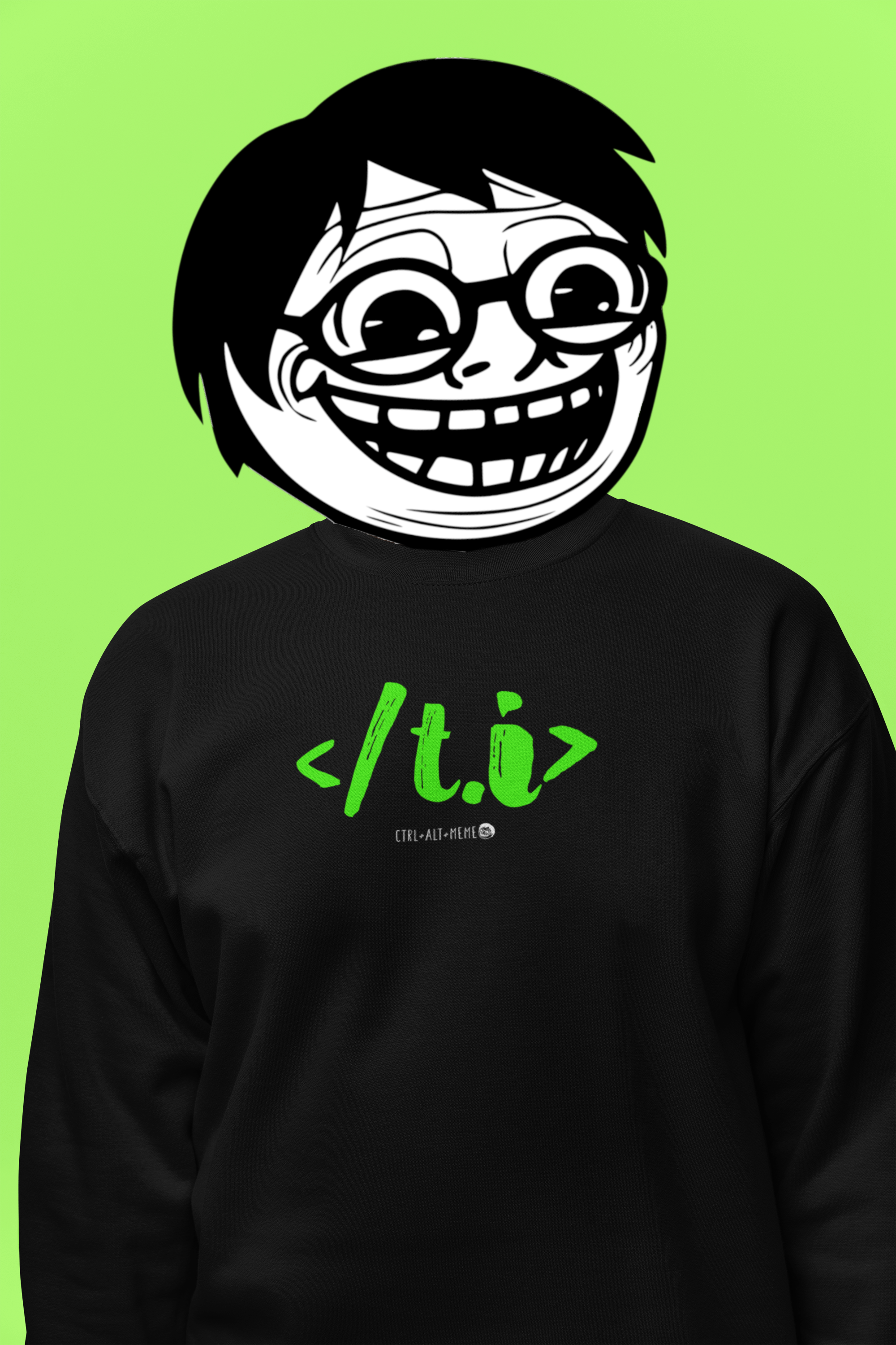 MOLETOM CARECA - T.I VERDE NEON