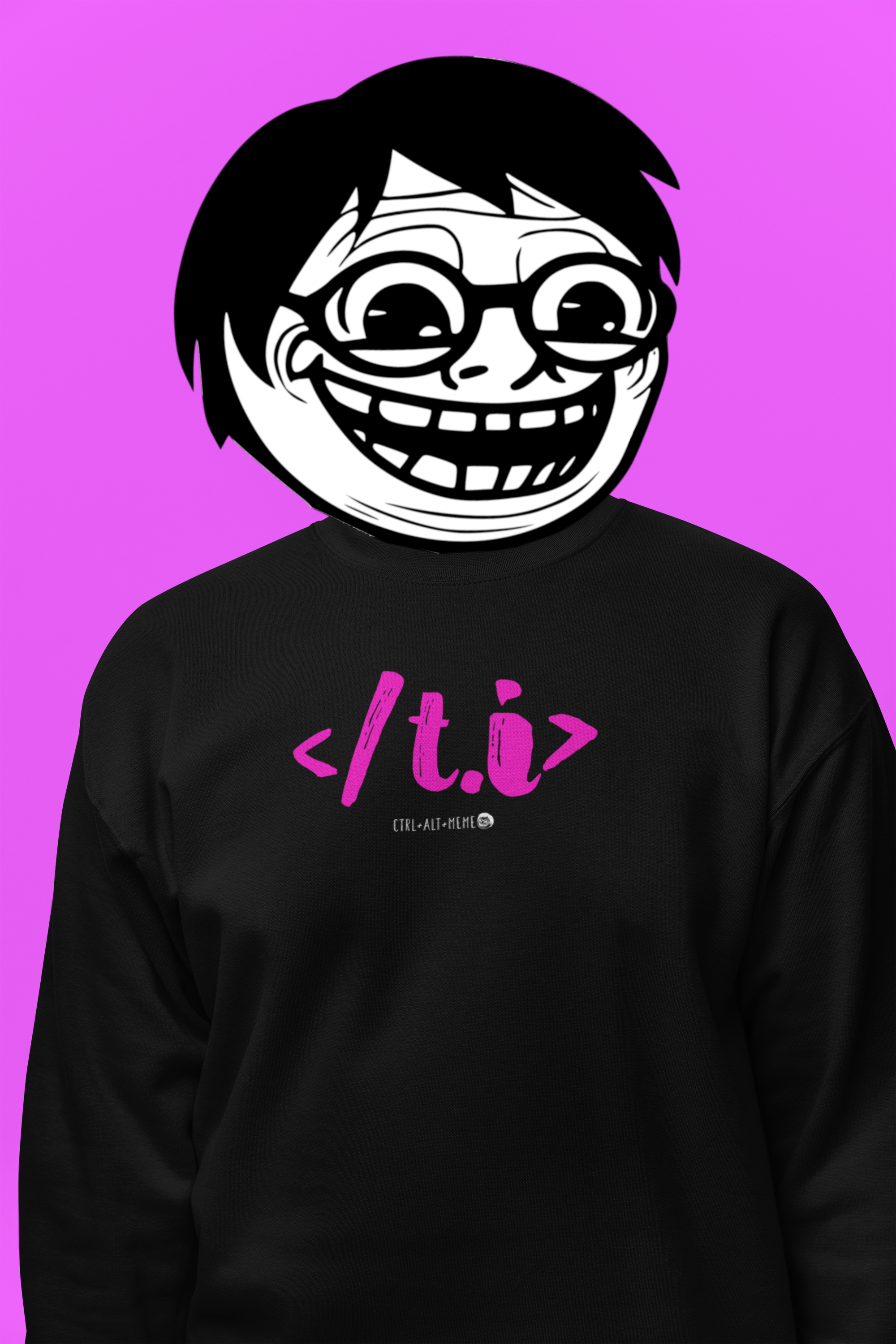 MOLETOM CARECA - T.I ROSA NEON