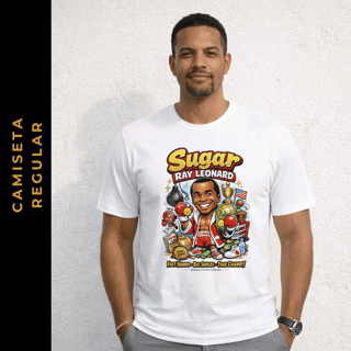 Nome do produto Regular Cartoon Boxe Sugar Ray Leonard