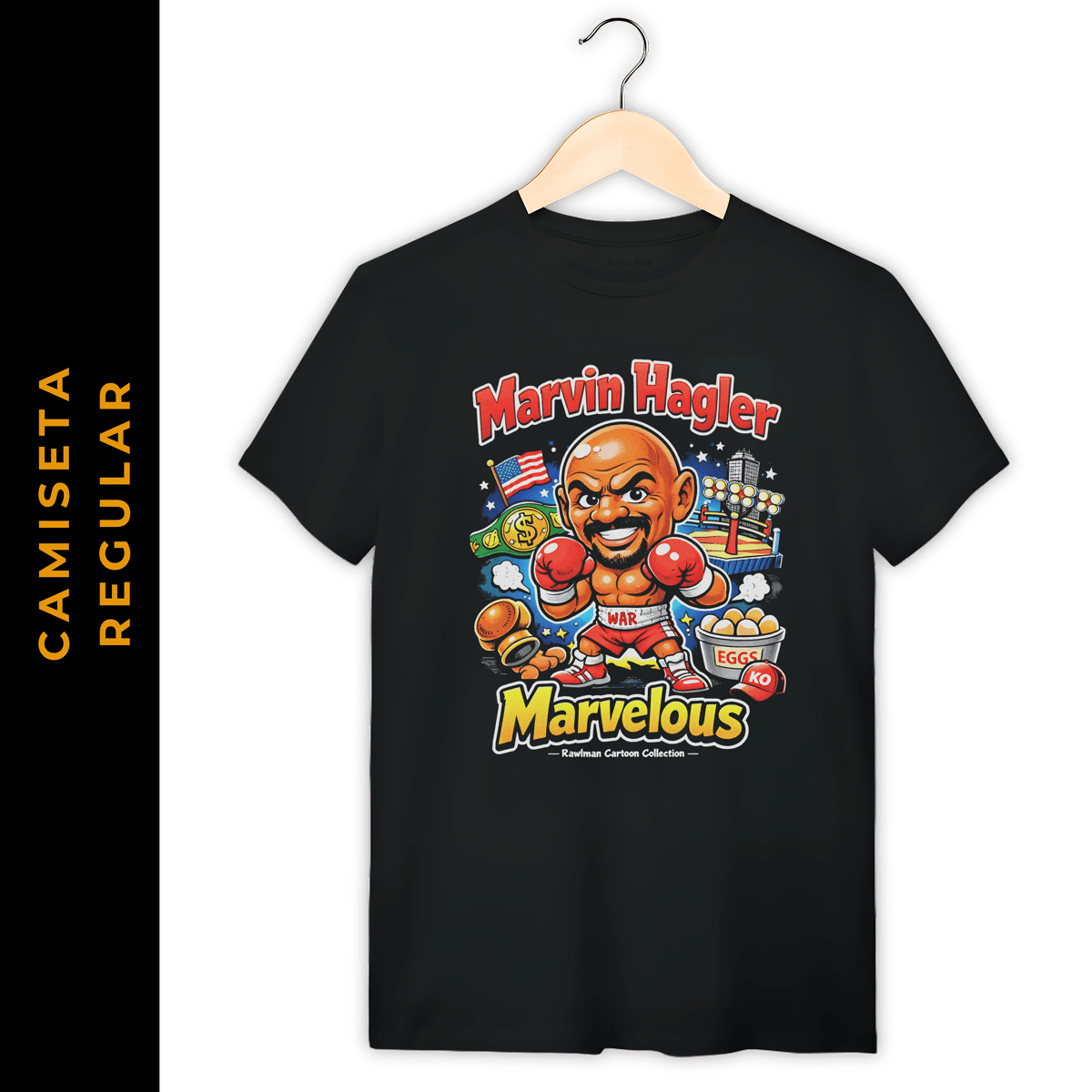 Nome do produto: Regular Cartoon Boxe Marvin Hagler