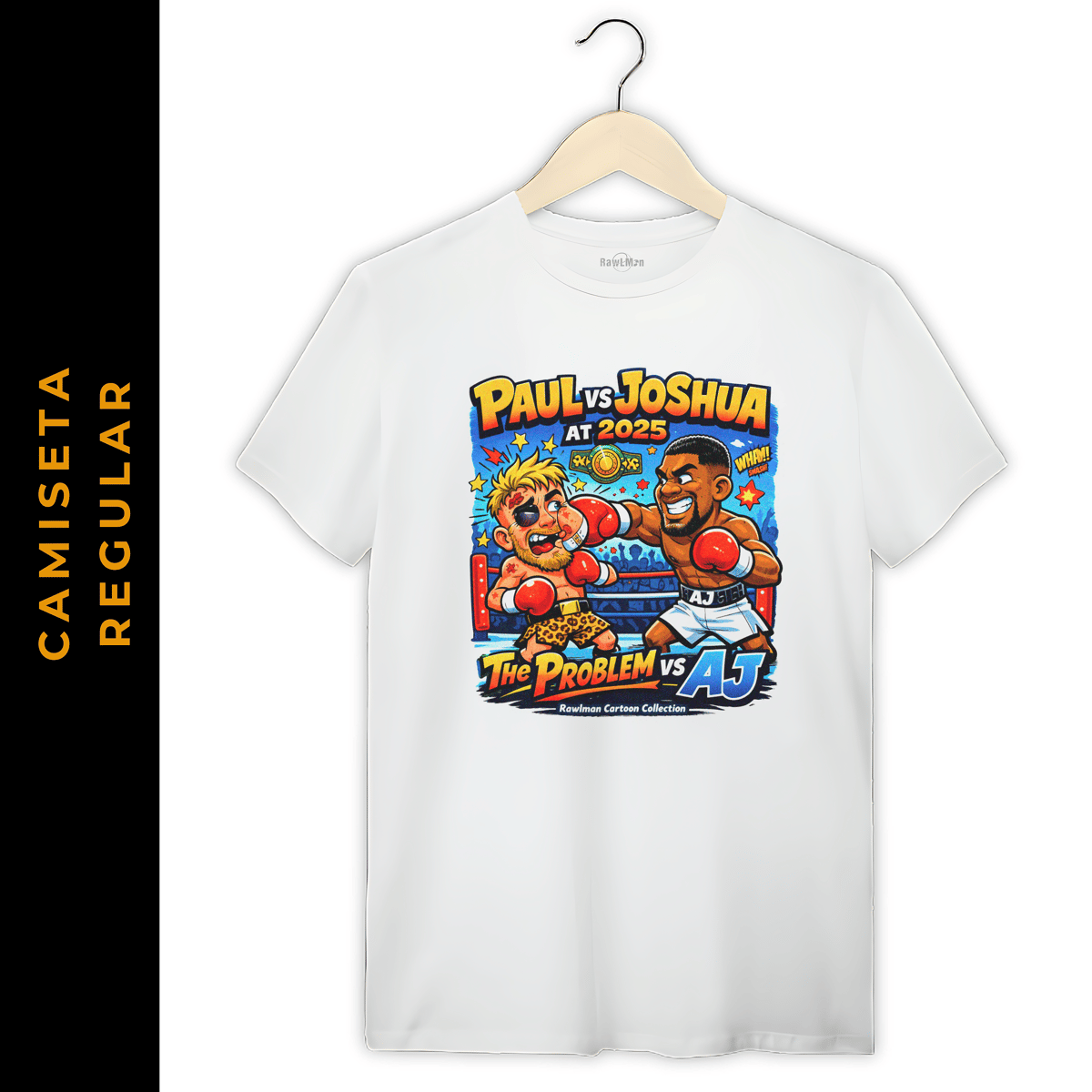 Nome do produto: Regular Cartoon Boxe Paul vs Joshua 2025