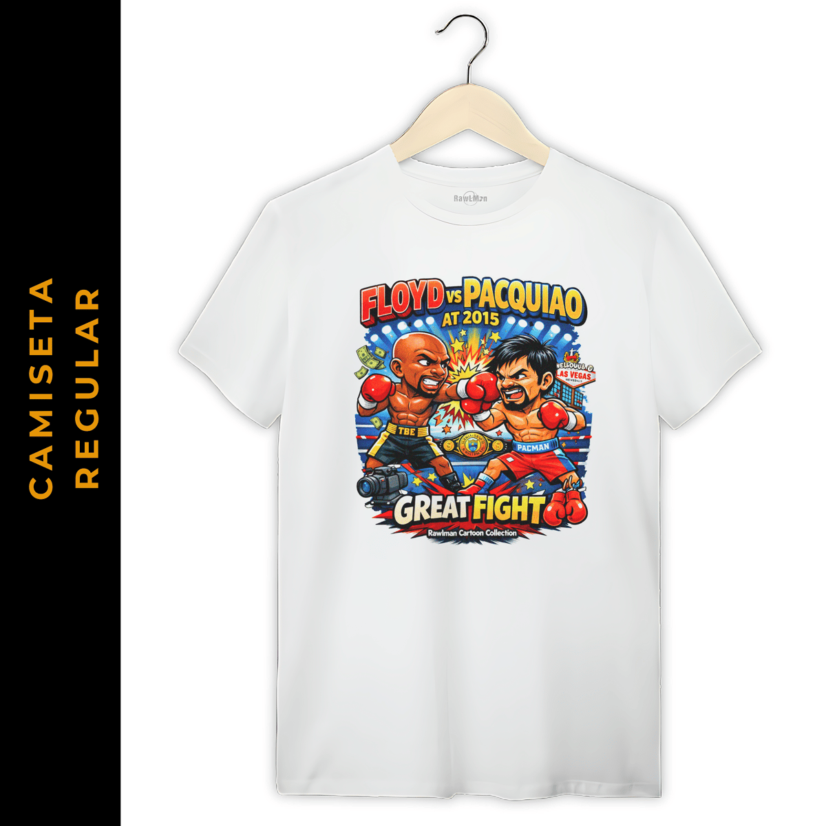 Nome do produto: Regular Cartoon Boxe Floyd vs Pacquiao 2015