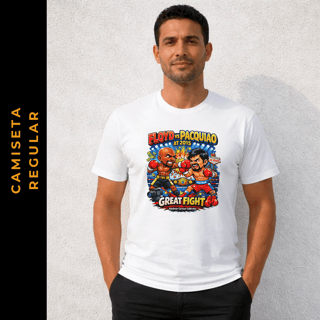 Nome do produto Regular Cartoon Boxe Floyd vs Pacquiao 2015