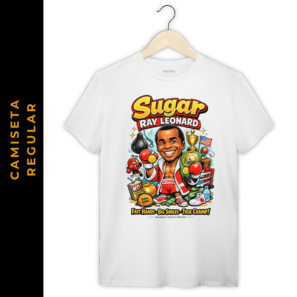 Nome do produto: Regular Cartoon Boxe Sugar Ray Leonard