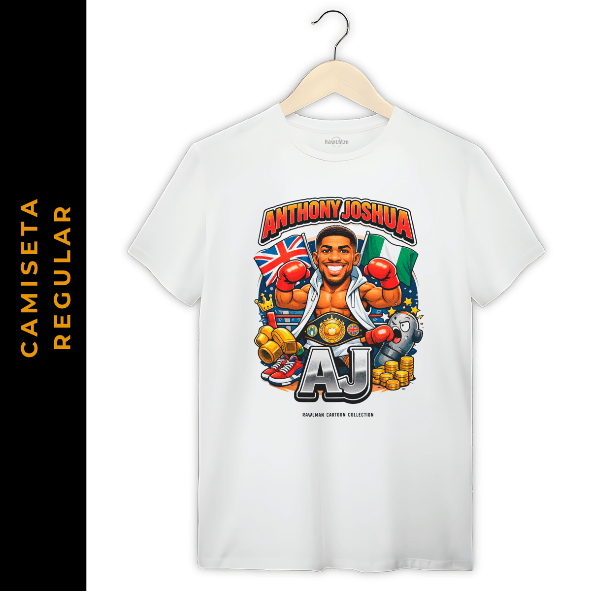 Nome do produto: Regular Cartoon Boxe Anthony Joshua 