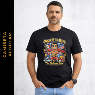 Nome do produto Regular Cartoon Boxe Oscar de La Hoya