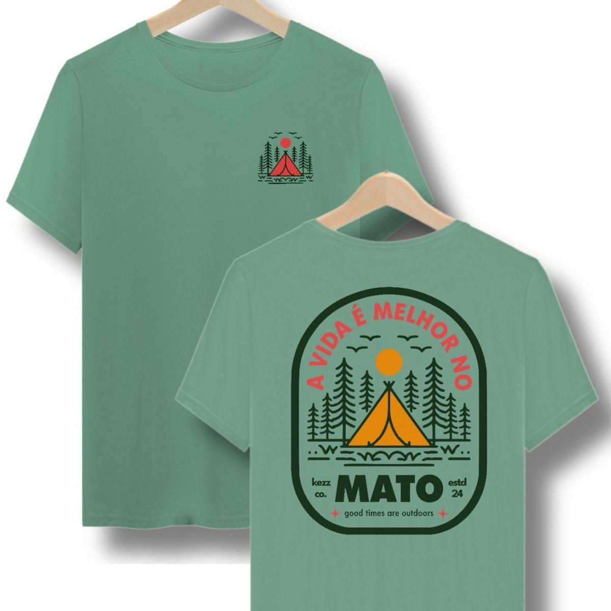 Nome do produto: Camiseta Estonada A vida é melhor no Mato